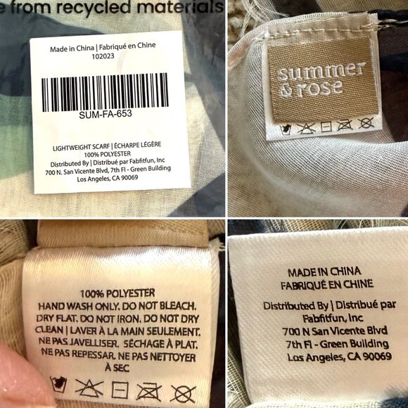 Summer and Rose Lotus Liquid Rose Scarf Lightweight Floral 70inX30in Pink Green - Picture 5 of 6